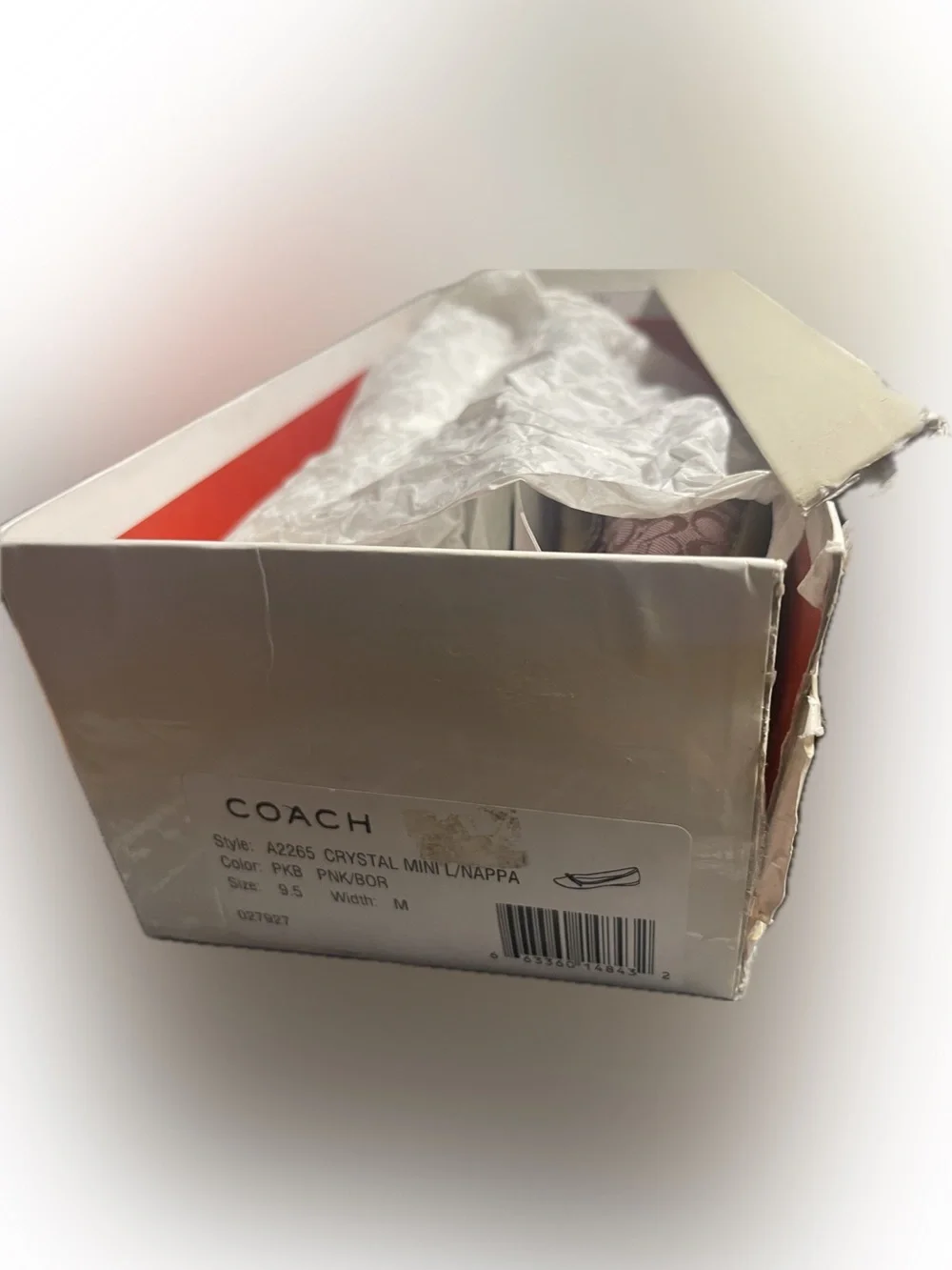 Coach Crystal Mini Nappa Signature Jacquard Bow Ballet Flats 9.5 EUC